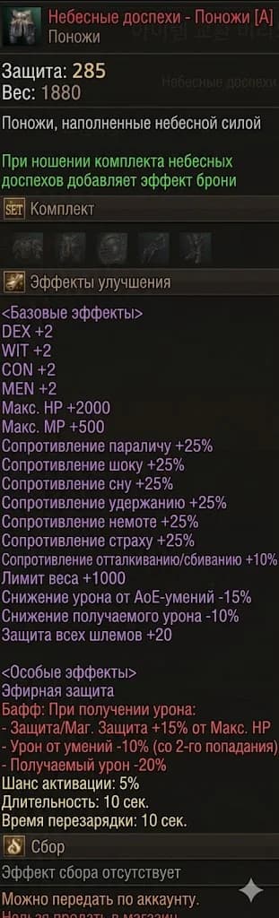 Новый Небесный сет брони в Lineage 2 Essence — изображение 5